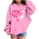 thumbnail image 1 of Sudadera con capucha y estampado de corazón de San Valentín, sudadera de manga larga para niños y niñas, chaqueta para niñas de talla mediana y grande., 1 of 7