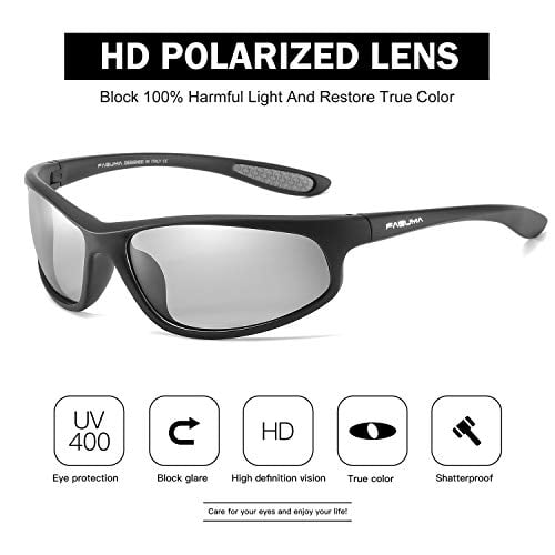 Zillerate TR90 Mens Womens Polarised Sports Sunglasses UV 400 Lenses 