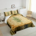 thumbnail image 3 of Feelyou Tropic Green Leaves Bedding Comforter Set, Vintage Rustic Botanical Twin Comforter Sets, Teens Kids Boys Girls Reversible Bedding Set, Super Cozy Room Decor, 2 Pieces, 3 of 8