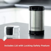 BLACK+DECKER Coffee Grinder, One Touch Push-Button Control, Stainless Steel CBG110S