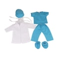 thumbnail image 1 of Doctor Doctor Outfit Uniforme de muñeca 18icn Ropa y accesorios de muñecas Ropa de muñecas Muñecas Muñecas Scrub para niñas de 18 pulgadas de muñecas azul, 1 of 8