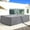 Gray, variant on Outsunny 97" x 65" x 26" Weatherproof Outdoor Sectional Patio Furniture Cover with Ultimate Weather Protection, gray