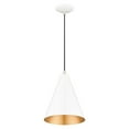 thumbnail image 5 of 41492-69-Livex Lighting-Dulce - 1 Light Cone Pendant In Modern Style-18 Inches Tall and 10 Inches Wide-Shiny White/Polished Chrome Finish, 5 of 13