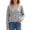 Grey, variant on Women Sparkle Rhinestone V Neck Cardigan Sweater Button Front Soft Stretch Fabric (Grey M)