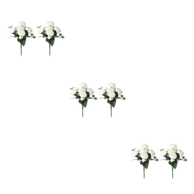 Youkk 2pcs Easy To Clean – Realistic Appearance – Artificial Flowers For Wedding white 3Set