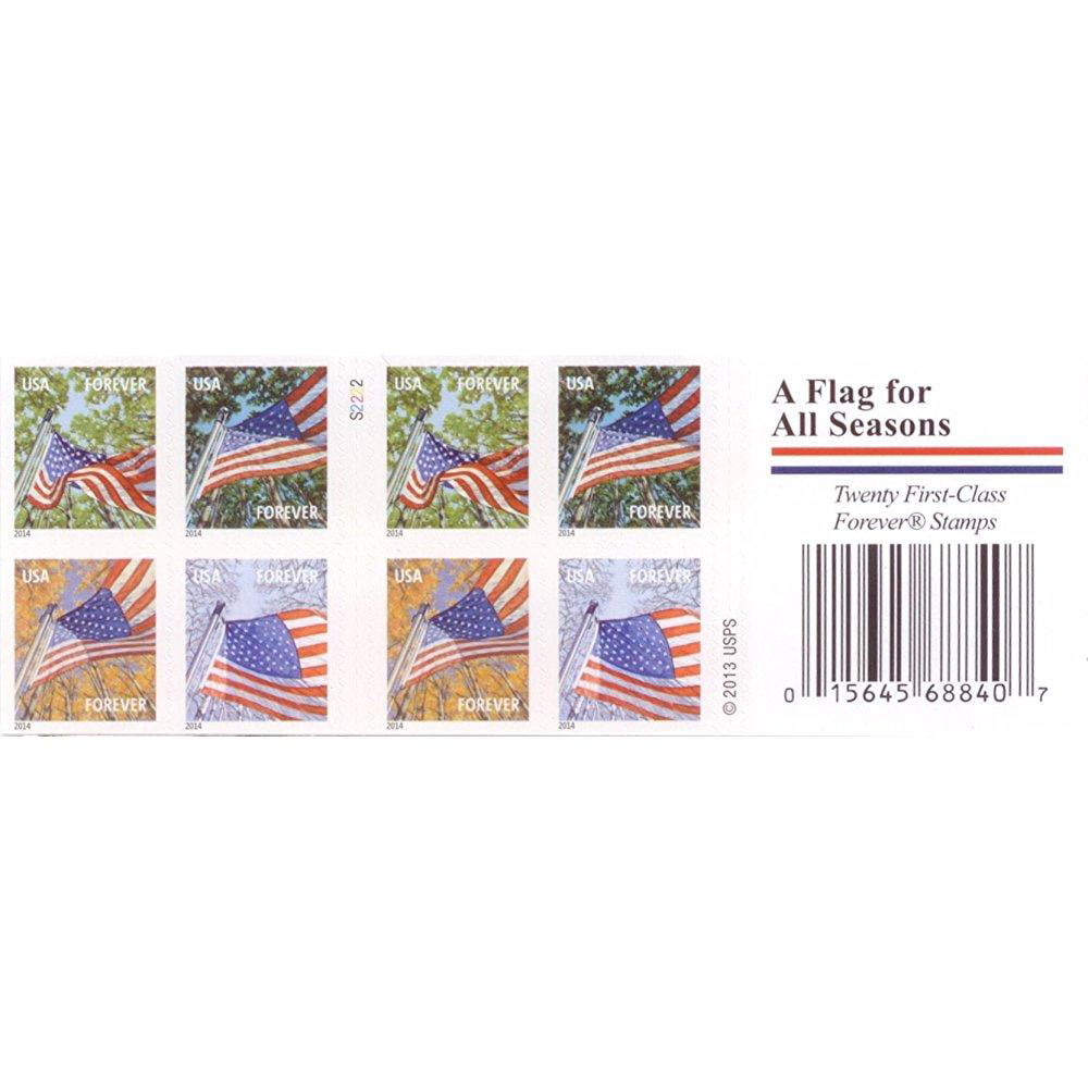 usps forever postage stamps (a flag for all seasons selfadhesive