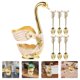 thumbnail image 3 of 1 juego de soporte para cuchara de café, cuchara para postre, cuchara para helado, base de cisne, 3 of 5