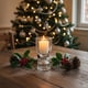 thumbnail image 5 of Candelabro Pequeño Navideño de Copa de Vino | Portavelas Cónico de Vidrio Grueso Transparente con Orificio de 3,8 Cm | Elegante Adorno de Escritorio para Mesa de Comedor, Repisa de Chimenea, Decoraci, 5 of 6