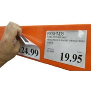 Pallet Rack Sign Holder Kit Clear Vinyl Pouch with Magnet for 4" H x 6" W Cards - 10 Pack