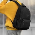 thumbnail image 4 of HNMKIU Black Backpack For School College And Travel Bookbag With 8 Compartments ,Black, 4 of 4