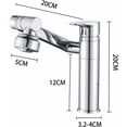thumbnail image 4 of Modern Style Bathroom Tap, High-Purity Solid Brass Digital Display Faucet with Rotatable Water Tap, Comfortable Ergonomic Design for Kitchen Bathroom Sink Area, 4 of 5