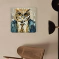 thumbnail image 4 of 10 Inch Wall Clock Battery Operated Silent Clock Decorative for Office, Kitchen, Outdoor, Living Room，Wise Owl with Glasses Watercolor Image, 4 of 4