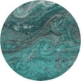 thumbnail image 2 of Addison Rugs Mayfield Washable Transitional Abstract Teal Round Rug, 8' x 8', 2 of 5