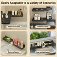 thumbnail image 5 of Aromei 23.6 Inch Shower Caddy Over Faucet Rack , Carbon Steel Bathroom Kitchen Faucet Floating Shelf for Cleanser Organizer Dish Soap Holder, Charcoal Gray Finish, 5 of 11