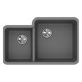 thumbnail image 3 of Elkay ELGOU3321LGS0 Quartz Classic 33" x 20-11/16" x 9", Offset 40/60 Double Bowl Undermount Sink, Greystone, 3 of 3