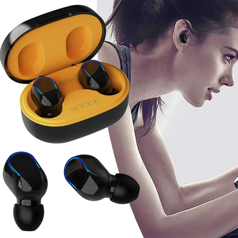 Jrocdr Back To School In Ear Headphones Wireless Earbuds With Wireless Charging Case Deep Bass Noise Cancelling Sports Headphones Built In Microphone