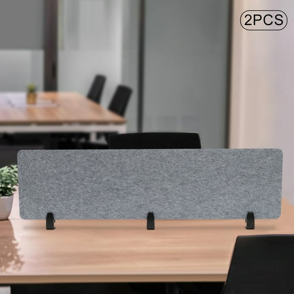 Dwellnix 60 x16 Stand Up Clamp on Desk Divider Mounted Privacy Panel Acoustic Panel