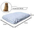 thumbnail image 2 of Checkered Pet Bed, Gingham Motif with Little Hearts Pastel Blue Shower Theme, Chew Resistant Pad for Dogs and Cats Cushion with Removable Cover, 24" x 39", Pale Blue White, by Ambesonne, 2 of 4