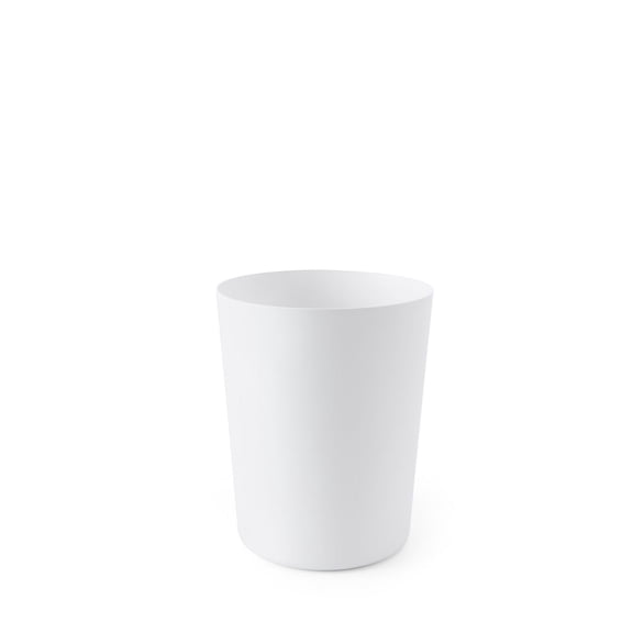 Grey Label Poubelle blanche, corbeille de salle de bain ronde en plastique, poubelle et corbeille à déchets
