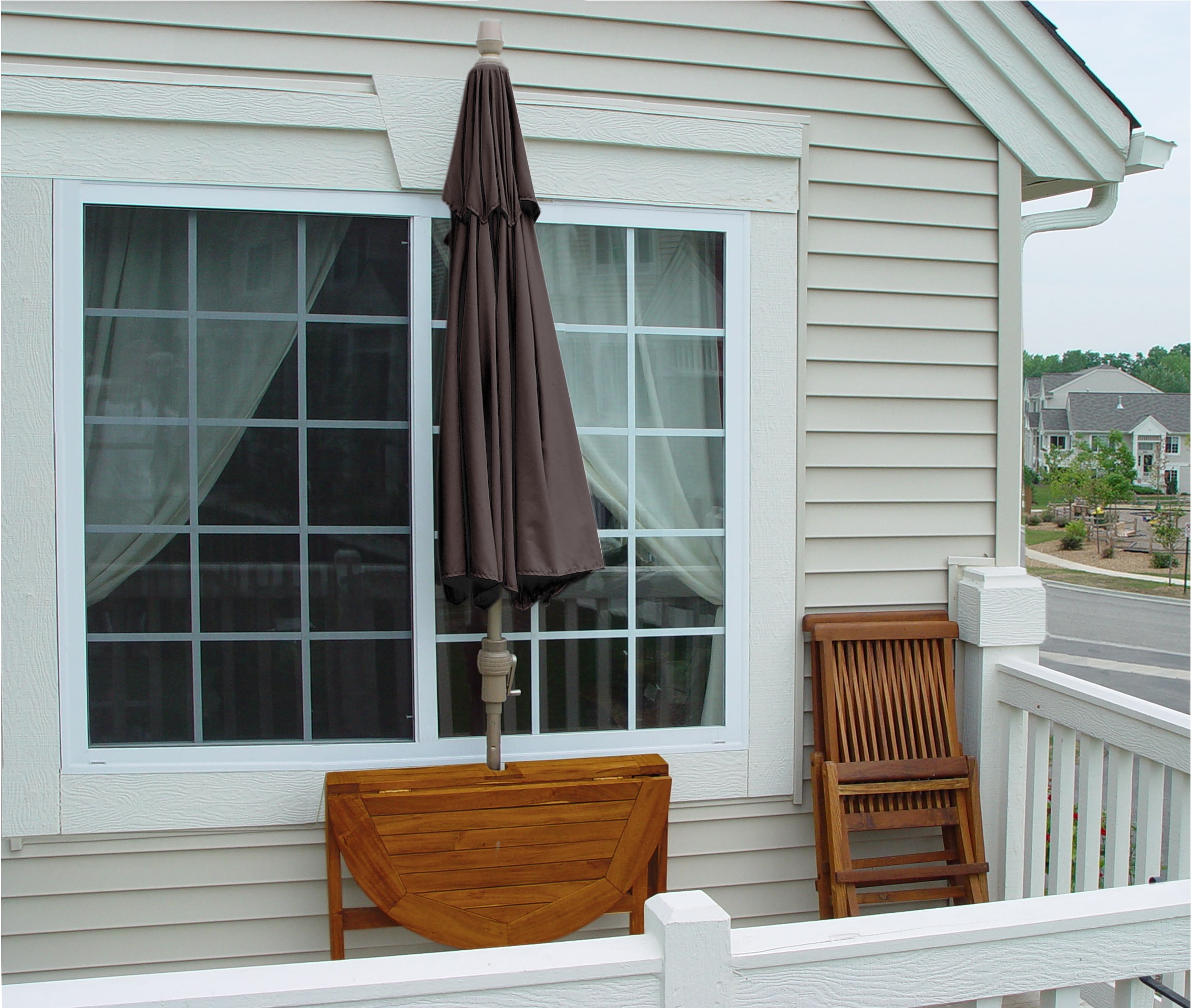 sunbrella half wall umbrella