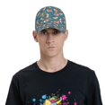 thumbnail image 4 of Balery Corgi with Flowers Gorra de béisbol de tamaño ajustable para correr, entrenar y actividades al aire libre. Gorra de papá para todas las estaciones., 4 of 6