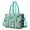 Boston Terrier Floral, variant on Teacher Tote Bag,Great Pyrenees Dog and Pioneer Flower Teacher Utility Tote Bag,Large Work Tote Bags for Women with Multiple Pockets,Top Zipper Closure,13.8x10.6x6.7 Inch