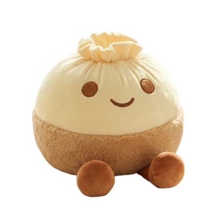 12 Cartoon Dumpling Plush Pillow Lifelike Stuffed Animals Cute Soft Fluffy Plush Soft Plushie Toys Birthday Gifts for Kids Children Girls Boys Bun