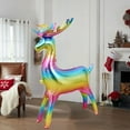 thumbnail image 4 of Christmas Party Decoration, Aluminum Foil Balloon, Standing Deer Shaped Inflatable Ornament, Multi-Color Gold Durable Lightweight Festive Home Decor, 4 of 7
