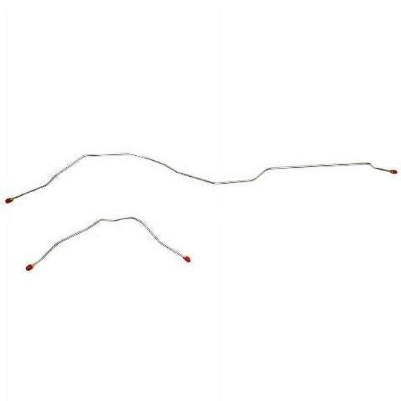 67-72' Ford F-100 Pickup Truck; 2pc Rear Axle Brake Lines; Stainless TRA6741SS