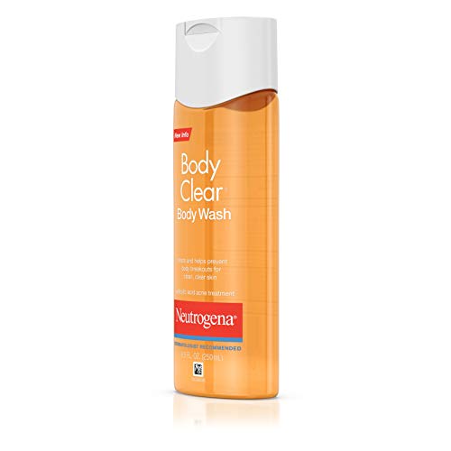 Neutrogena Body Clear Acne Body Wash with Glycerin & Salicylic Acid Acne Medicine for Acne-Prone Skin, Non-Comedogenic, 8.5 fl. Oz (Pack of 3)