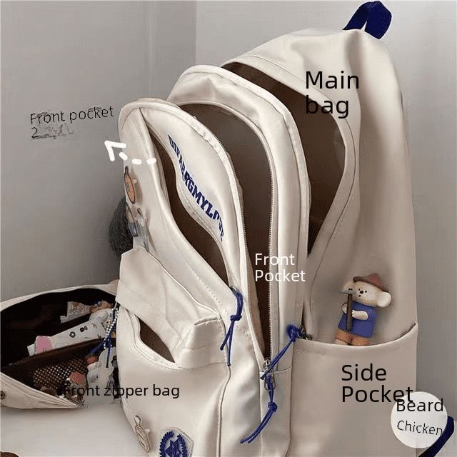 Mochila para niñas de estilo antiguo y lindo, mochila de gran capacidad para mujer