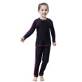 thumbnail image 5 of IBTOM CASTLE Kids Girls Burkini Swimsuits Modest Muslim Islamic Long Sleeve Rash Guard Full Cover Hijab Top Skirted Swim Capris ​Swimwear 3-4 Years Black + Pink, 5 of 8