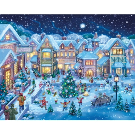Fred swan friends in winter from village frame shoppe, st. albans, vermont Holiday Village Square Advent Calendar (Countdown to Christmas