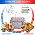 thumbnail image 4 of Pioneer Flower Floral Print Pattern Womens Lunch Box for Work,Insulated Large Lunch Bag for Tween and Teen,Loncheras Para Mujer,Leakproof Adult Lunch Bag for Work,Beach,Travel,Picnic,Camping, 4 of 7