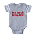 thumbnail image 1 of CafePress - Too Much Talky Talk - Cute Infant Baby Football Bodysuit, 1 of 1