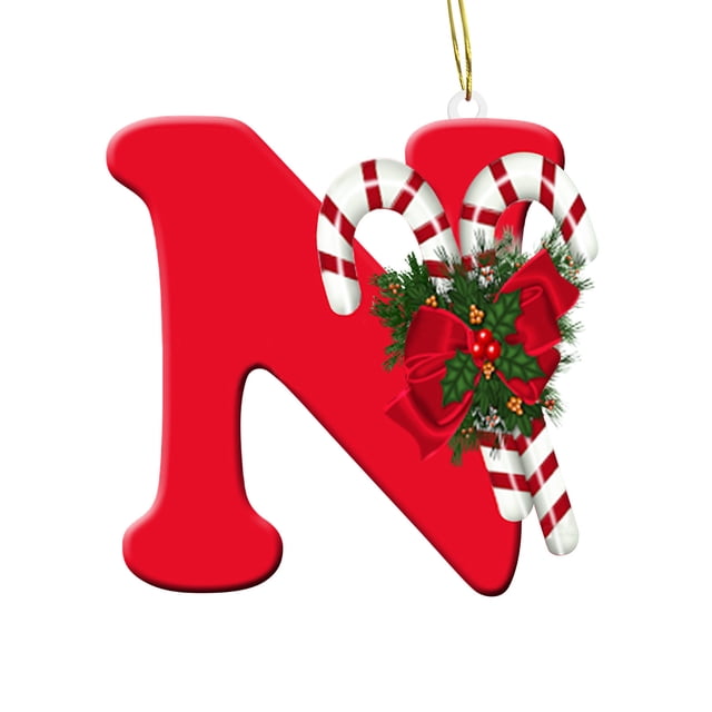 Seyotauo 26 Letter Ornaments for Christmas Tree Decoration - Personalized Hanging Pendant Xmas Alphabet for Christmas Initial Ornament 2025, DIY Craft Ornaments,Original Gifts for Family Friends