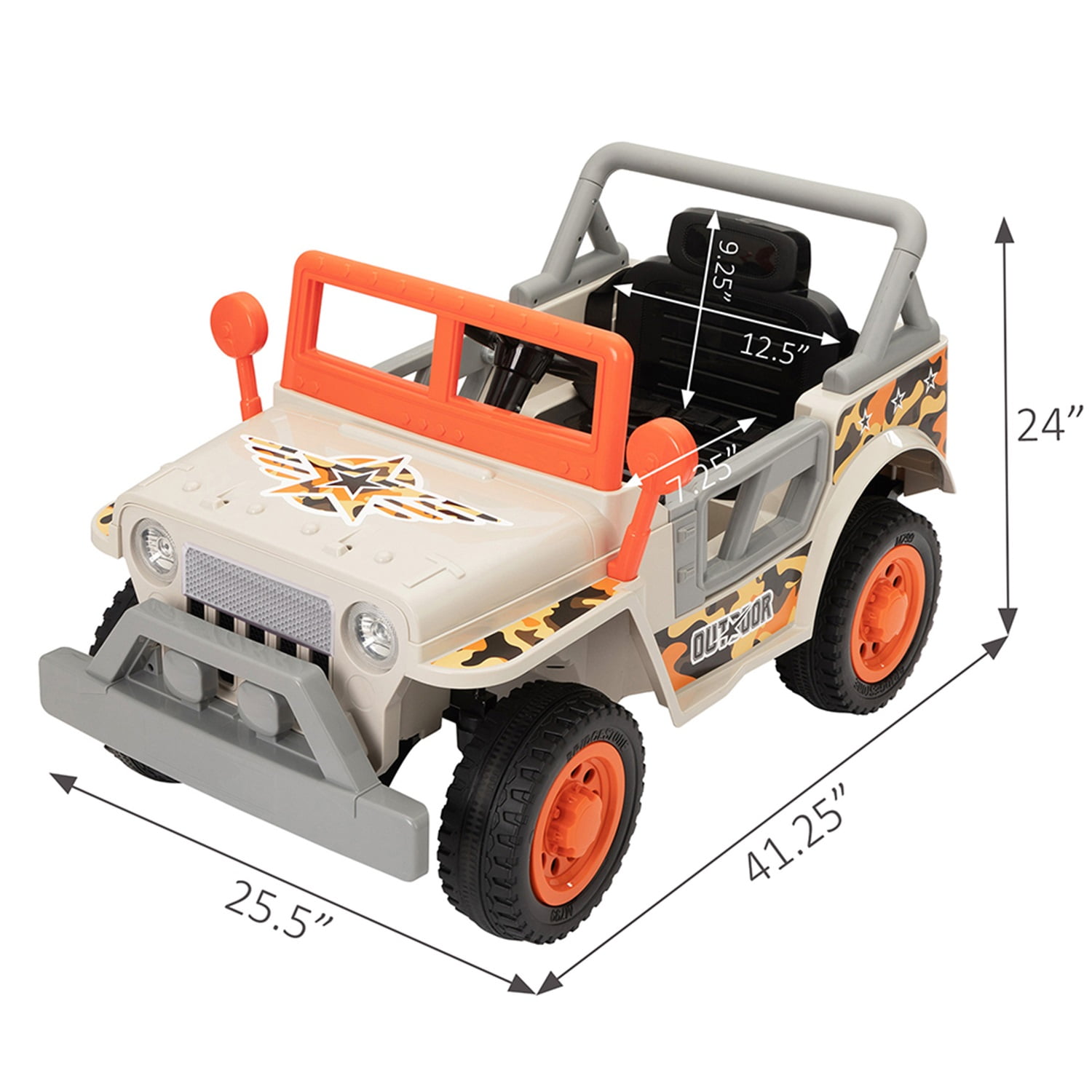 CIPACHO 12V Kids Electric Ride on Car, Driving Trucks for Aged 3-6 Children, Orange CIPACHO 12V Kids Electric Ride on Car, Driving Trucks for Aged 3-6 Children, Orange