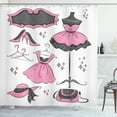 thumbnail image 1 of Ambesonne Heels and Dresses Shower Curtain, Fashion Clothing, 69"Wx75"L, Pale Pink White Grey, 1 of 3