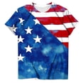 thumbnail image 5 of Qingpeng 4th of July Patriotic T Shirts for Women Summer Star Print Shirts Women's Independence Day Short Sleeve Casual Tee Tops, 5 of 5