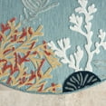 thumbnail image 5 of Ox Bay Elise 7'6" Round Blue Coral Reef Hi-Low Indoor/Outdoor Area Rug, 5 of 8