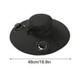 thumbnail image 5 of Mauxuk Berlune Men's Cooling Solar Fan Sun Hat - Wide Brim Fishing Hat with USB & Solar Power for Outdoor, Camping & Beach(Gray), 5 of 5