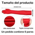 thumbnail image 2 of 6 Piezas Guantes Largos Elegantes De Dama Satin Accesorio, 2 of 8