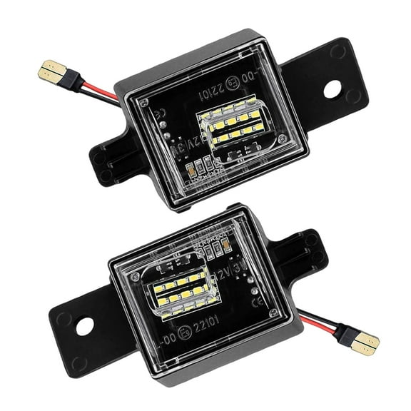 LED License Plate Light Tag Lamp Assembly Replacement For 2014-2020 Chevy Silverado GMC Sierra, DC12V 6000K White, Pack of 2