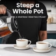 thumbnail image 4 of Chefman Electric Kettle with Temperature Control, 5 Presets LED Indicator Lights, Removable Tea Infuser, Glass Tea Kettle & Hot Water Boiler, 360&Acirc;&deg;, 4 of 7