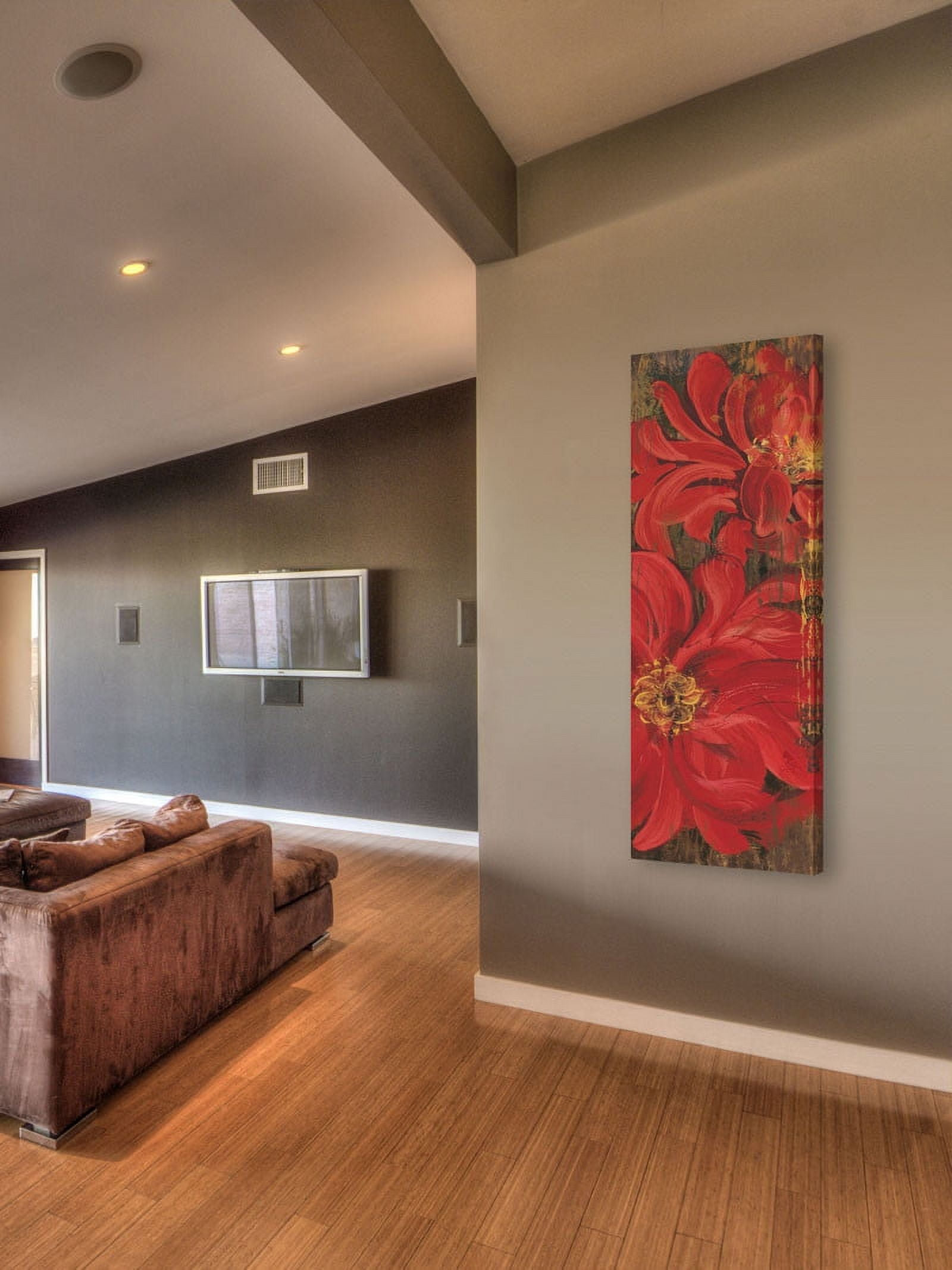 Marmont Hill "Floral Frenzy Red II" Painting Print on Canvas