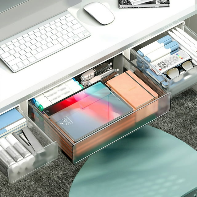 Stationery Bin Strong Load Bearing Reusable PS Stylish Large Capacity Desk Drawer Storage Box Office Supplies
