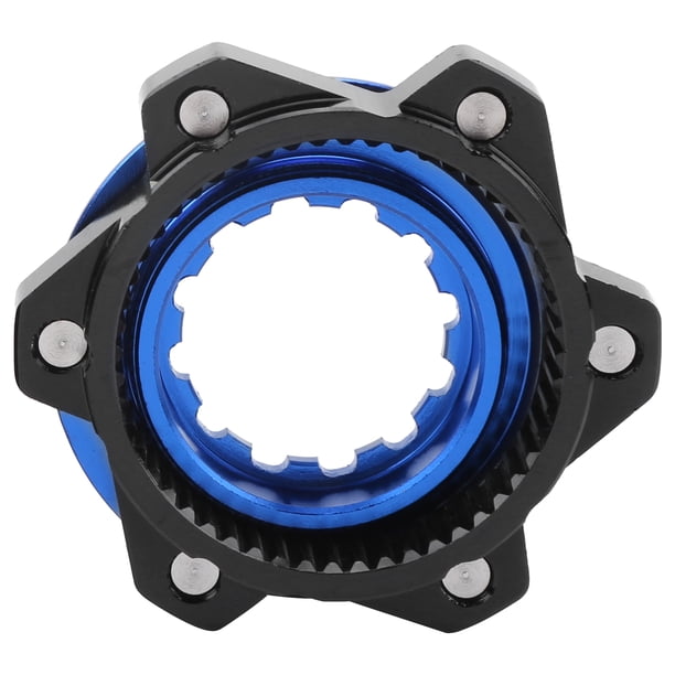Adaptador de Bloqueo Central 6 Pernos Rotor de Freno de Disco Central Freno de Disco de Bicicleta Asiento de conversi?§?n de Bloqueo Central(Negro + Azul) Ecomeon no