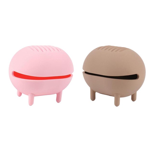 Soporte de Esponja de Maquillaje Baoblaze 2 Piezas Diseño Hueco Marrón y Rosa