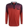 thumbnail image 1 of Arvbitana Men Gradient Polo Pullover Shirt Long Sleeve Rugby Tennis Golf Shirt Casual Classic Slim Polka Dot Comfortable Breathable Tops M-XXXL, 1 of 7