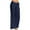 Dark Blue2, variant on Diufon Cotton Linen Lounge Pants for Women Elastic Waist Drawstring Pants Solid Color Wid Leg Pants with Pockets